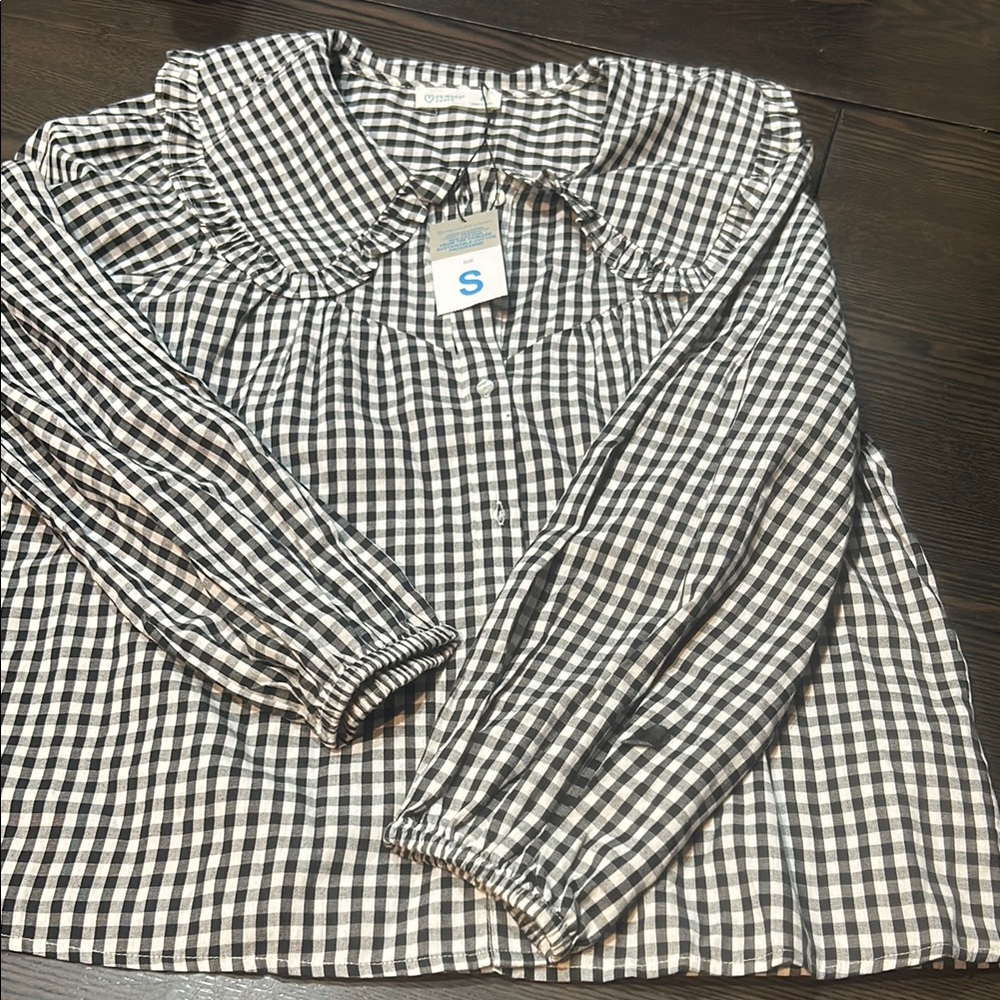 Primark Kids Black and White Gingham Shirt
